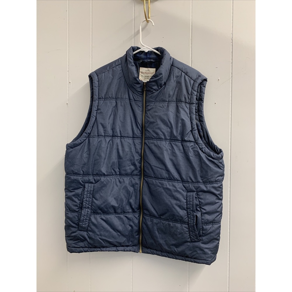 Weatherproof Vest Women's XXL Dark Blue Size Plaid Zipper Vintage